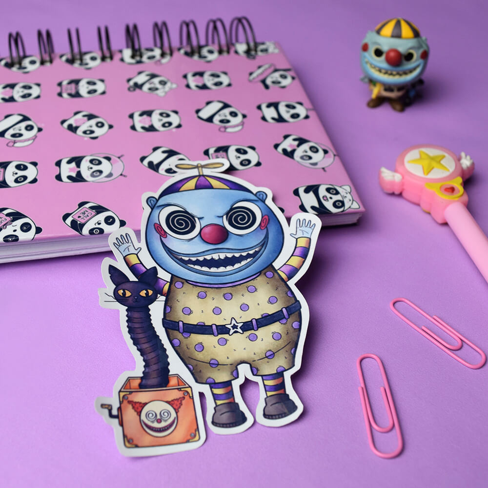 Clown the nightmare before christmas sticker holográfico