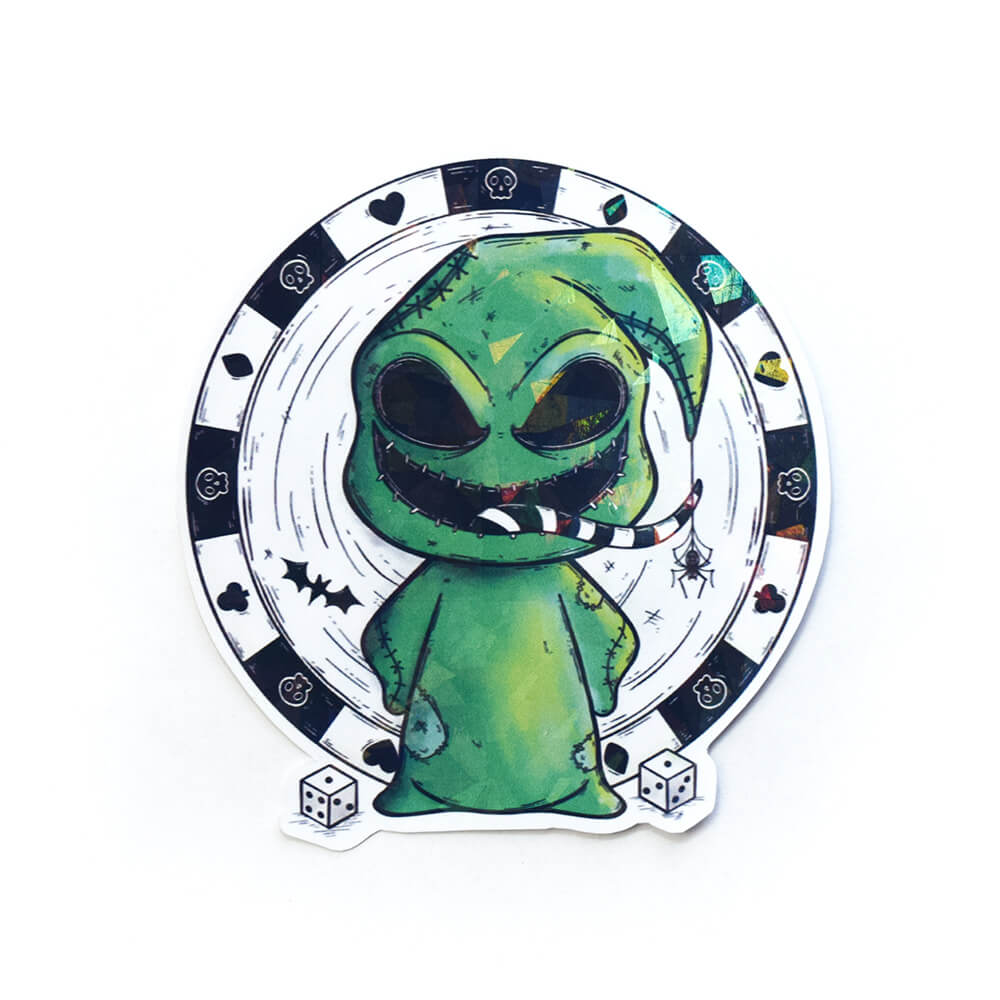 Oogie bogie sticker holográfico