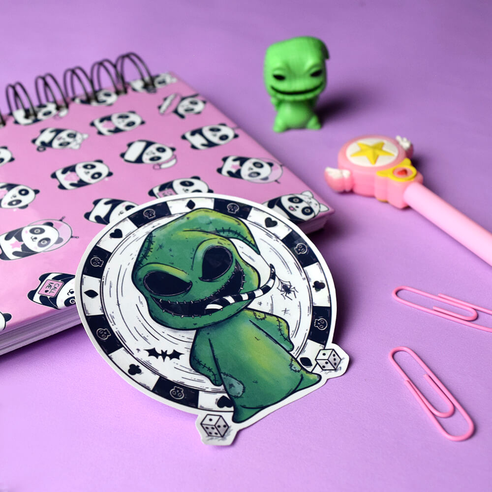 Oogie bogie sticker holográfico