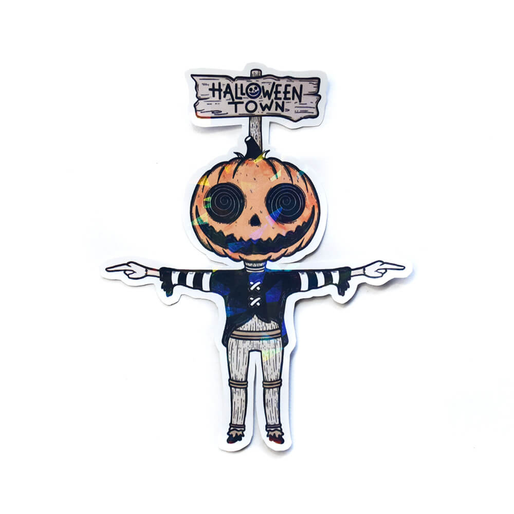 The pumpkin king sticker holográfico