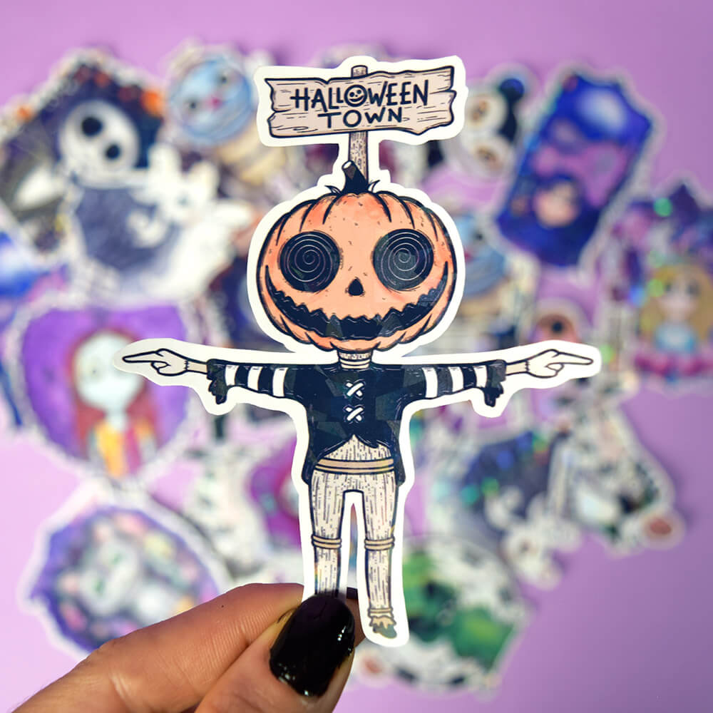 The pumpkin king sticker holográfico