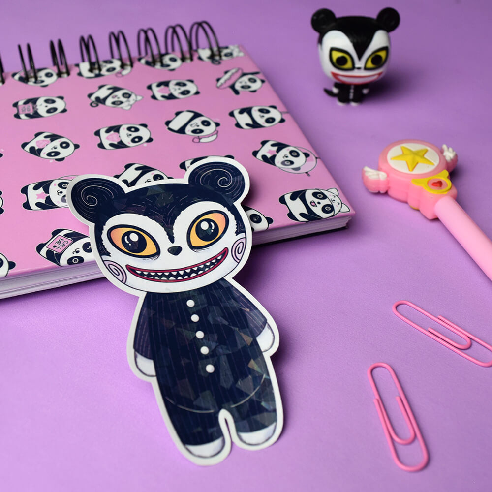 Vampire teddy the nightmare before christmas sticker holográfico