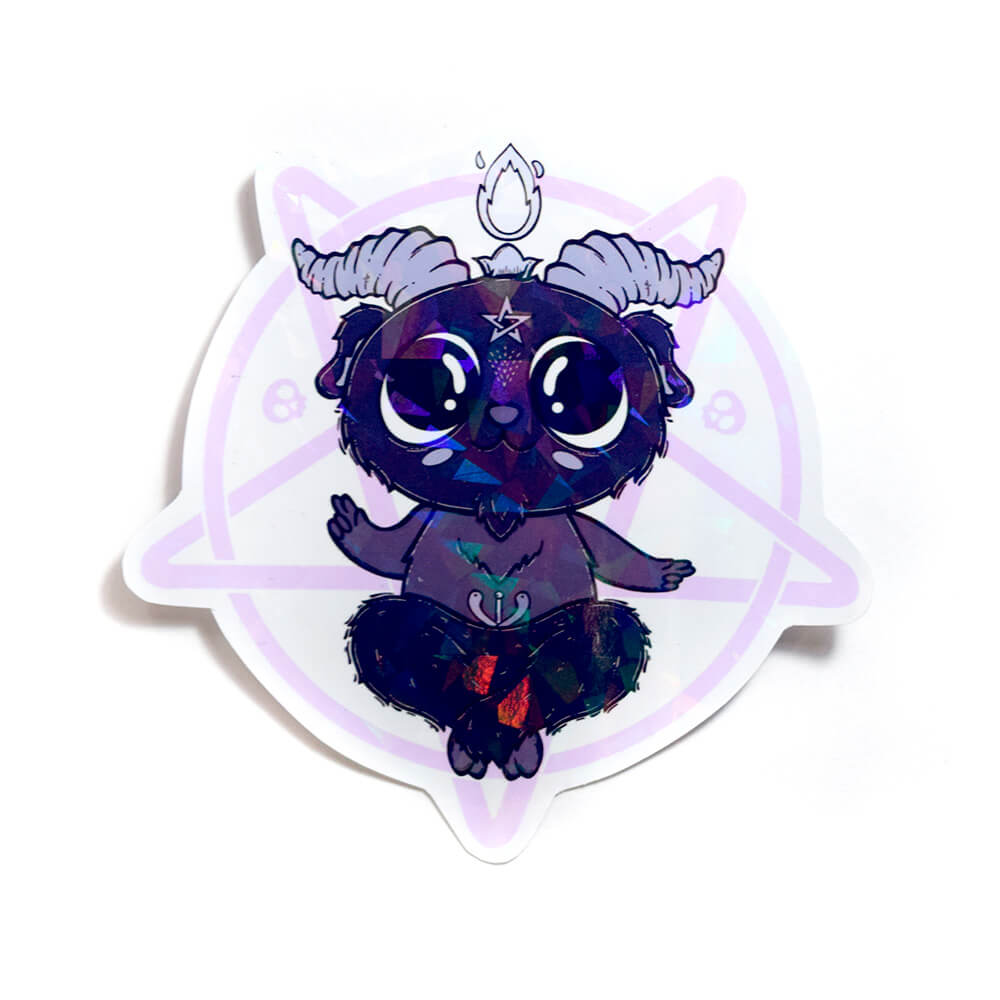 Baphomet sticker holográfico