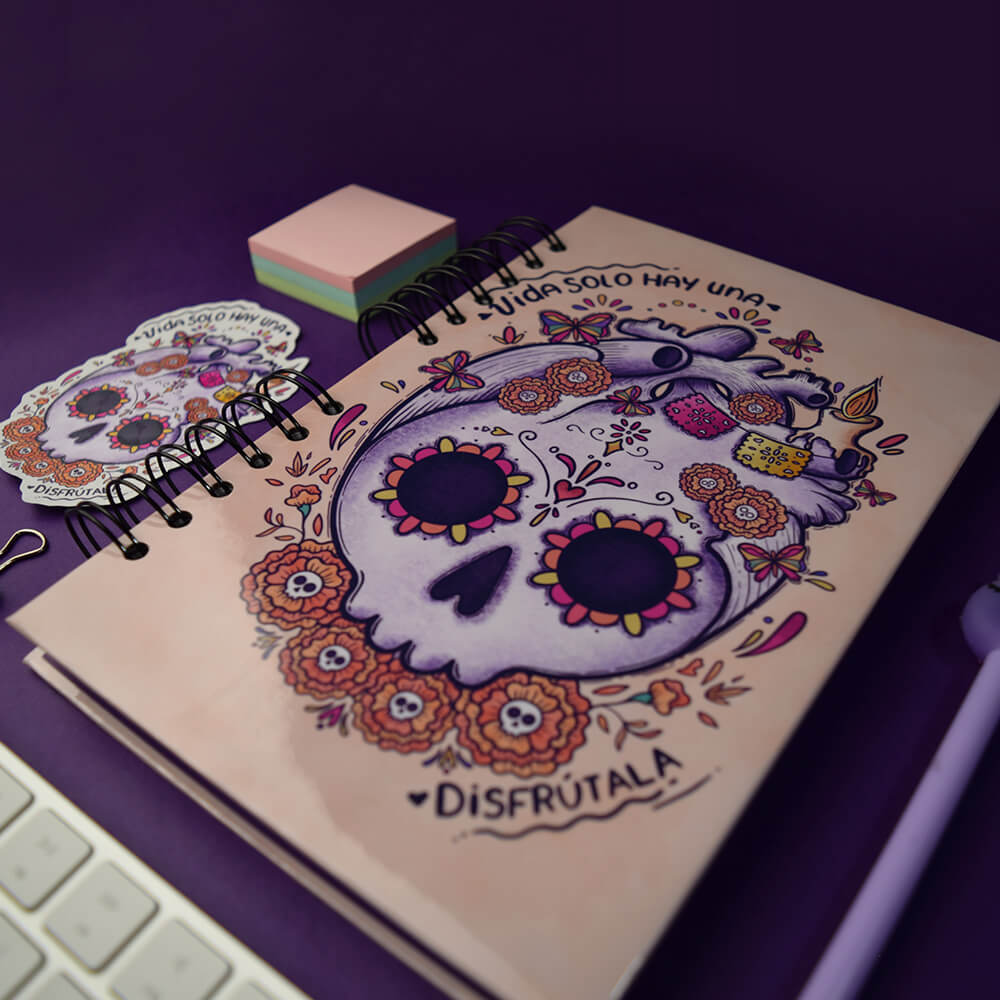 Cuaderno “Vida solo hay una” — Día de Muertos